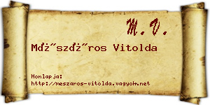 Mészáros Vitolda névjegykártya
